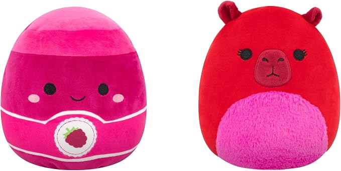 Squishmallows Original 8in Capybara and Jam FlipAMallows – Official Jazwares Flippable Plush (Little) Capybara & Jam