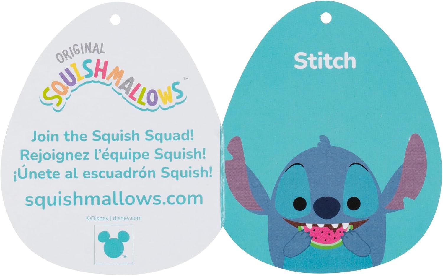 Squishmallows Original Disney 14-Inch Stitch with Watermelon - Official Jazwares Plush (Large)