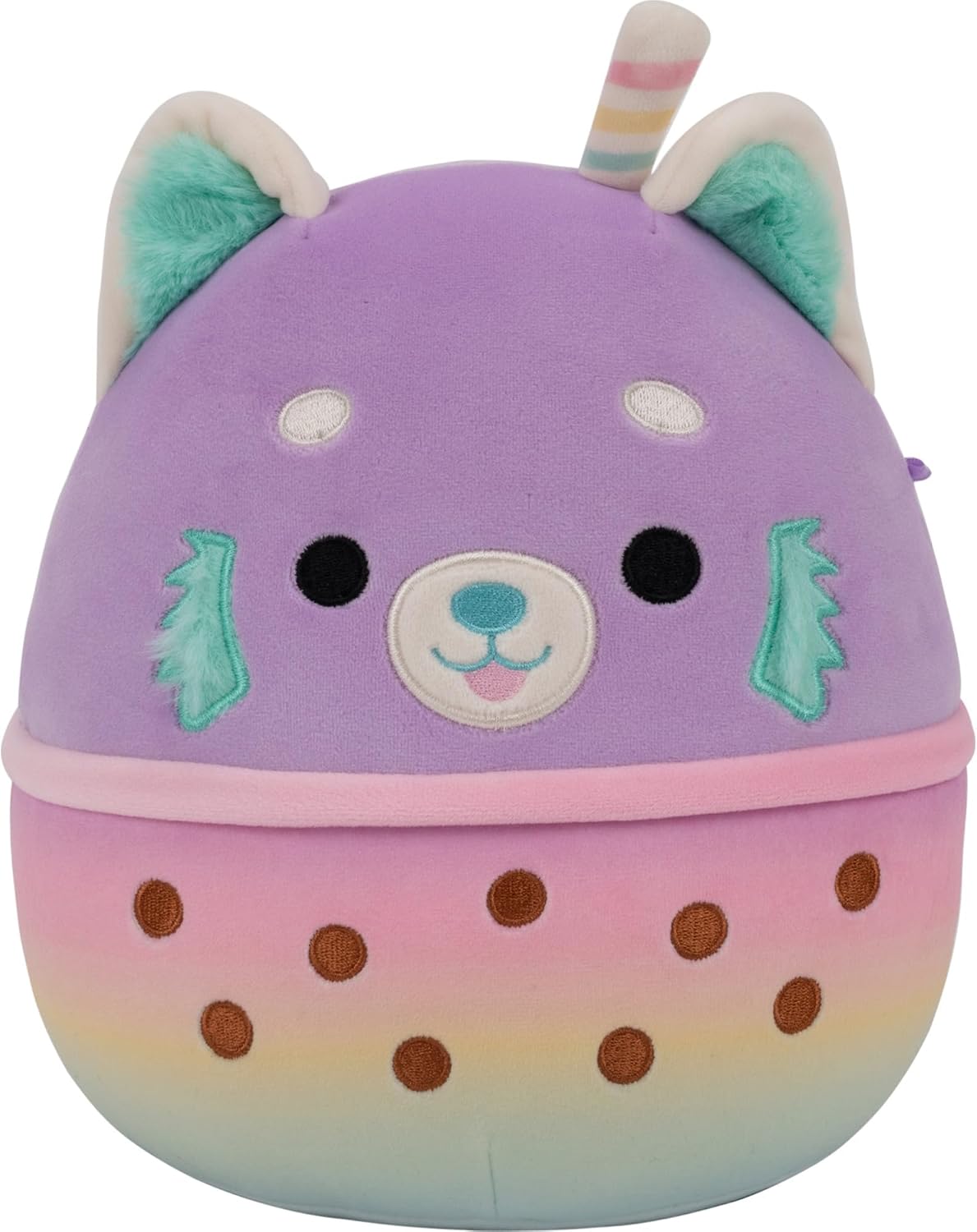 Squishmallows Original 8in Lexis the Purple Red Panda in Boba Tea Cup – Official Jazwares Plush (Little) Purple Panda in Boba