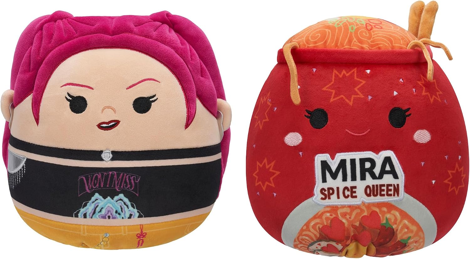 Squishmallows Kpop Demon Hunters FlipAMallows 2-in-1 Mira/Ramen 8in Plush Mira and Ramen