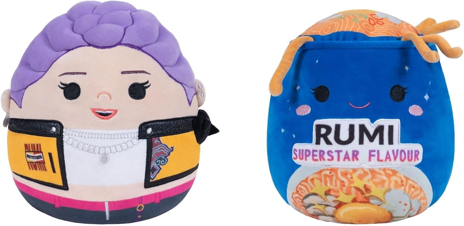 Squishmallows Kpop Demon Hunters FlipAMallows 2-in-1 Rumi/Ramen 8in Plush Rumi and Ramen