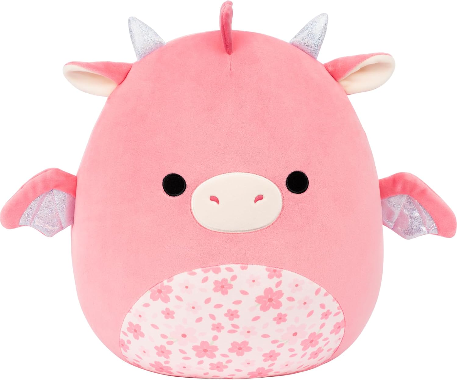 Squishmallows Original 14in Aegi the Pink Dragon with Sakura Print Belly – Official Jazwares Plush (Large)