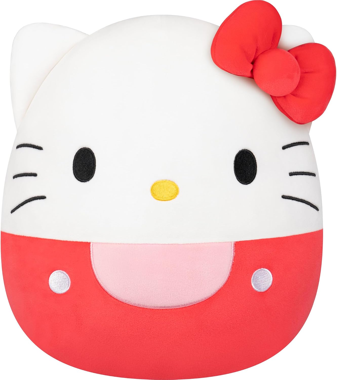 Squishmallows Original Sanrio 12in Hello Kitty in Red Overalls – Official Jazwares Plush (Medium-Sized)