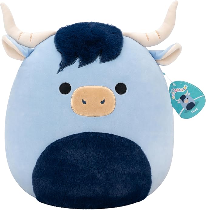 Squishmallows Original 14in Toro the Blue Highland Cow – Official Jazwares Plush (Large)