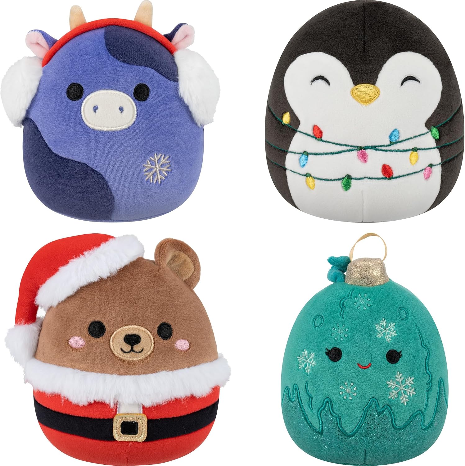 Squishmallows Original Holiday 4-Pack – Official Jazwares Plush (Little) (Amazon Exclusive)