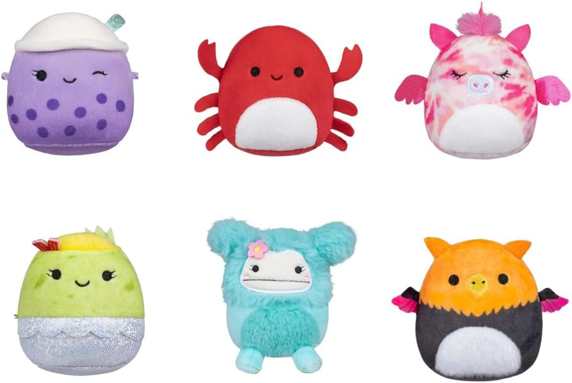 Squishmallows Original Micromallows Plush 6-Pack (Myrna, Henley, Anjara, Carlos, Joelle, Poplina) Squad 1