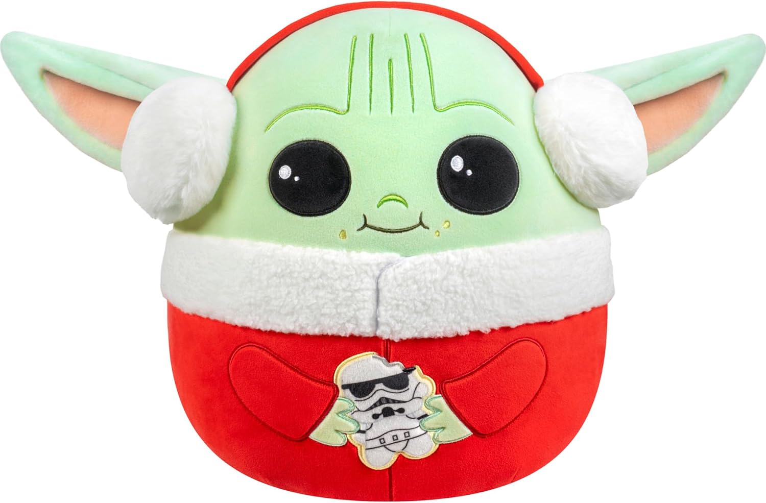 Squishmallows Original 12in Star Wars Holiday Grogu with Stormtropper Cookie Plush (Medium-Sized)