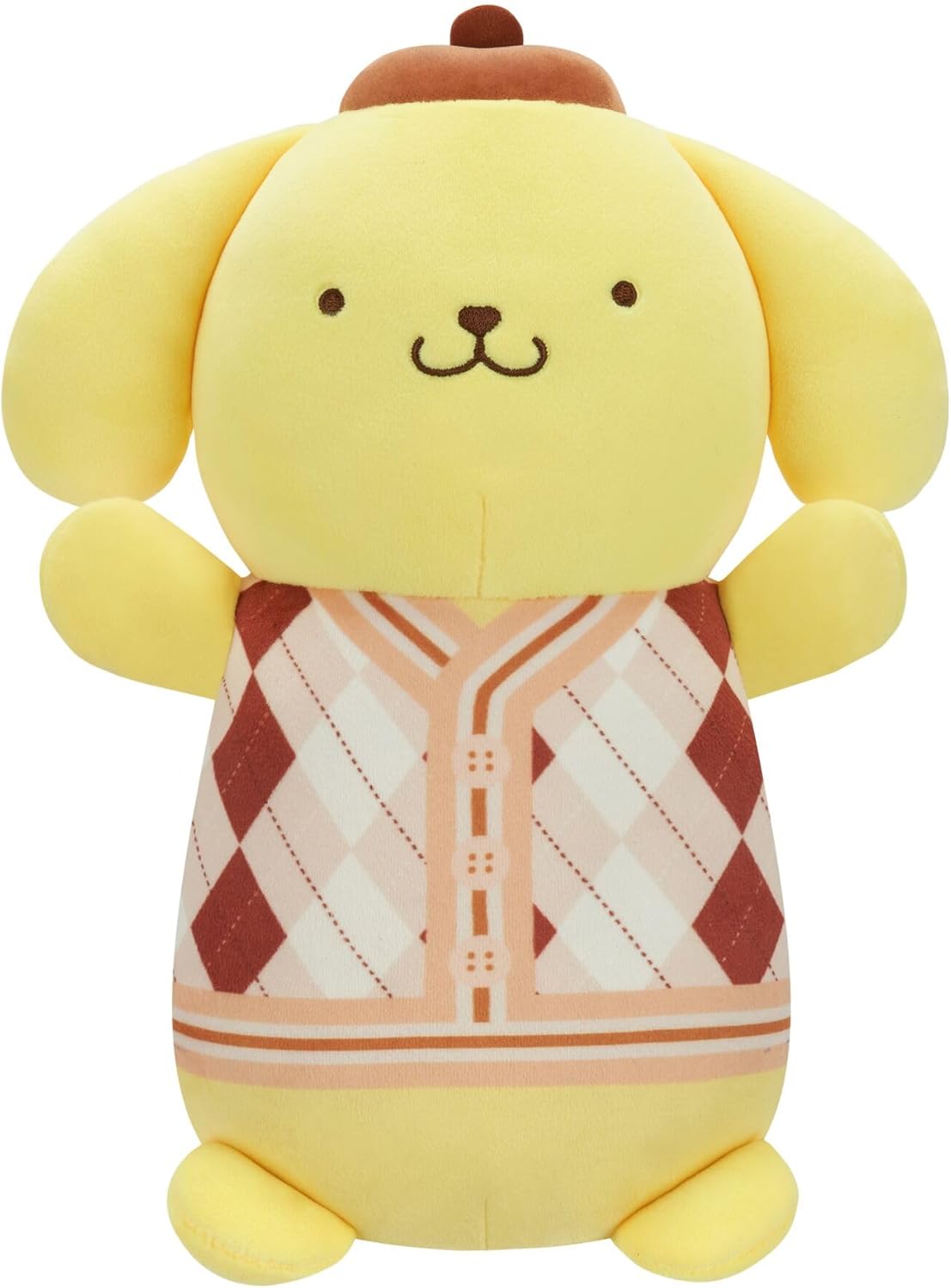Squishmallows Original Sanrio 10in Plaid Pompompurin HugMees – Ultrasoft Official Jazwares Plush (Medium-Sized)