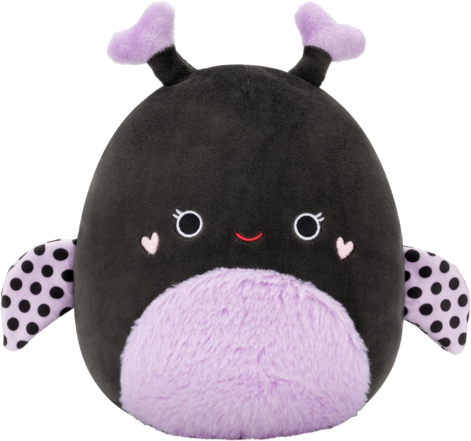 Squishmallows Original 8in Citlalli the Black and Purple Ladybug with Heart Antennae – Official Jazwares Valentine Plush (Little) Black Ladybug