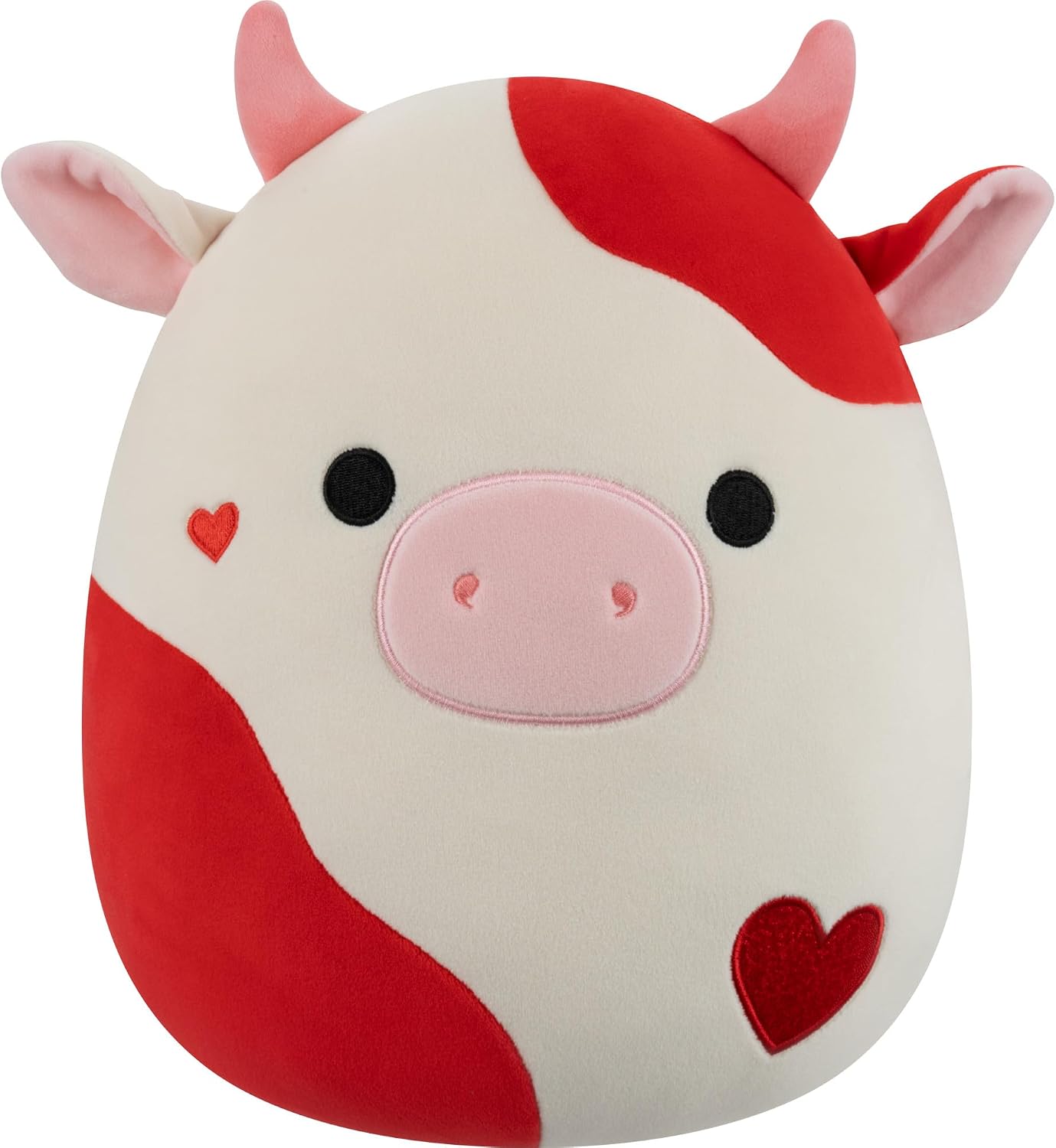 Squishmallows Original 12in Idris the Red and White Hearts Cow – Official Jazwares Plush (Medium-Sized) Red&white Hearts Cow
