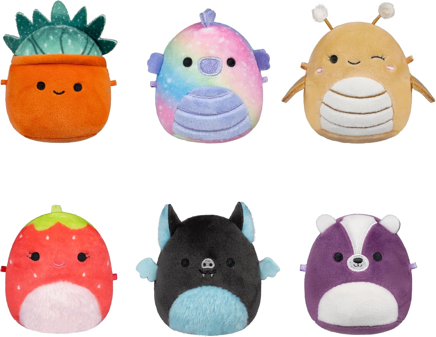 Squishmallows Original Micromallows Plush 6-Pack (Greer, Emerald, Sloan, Oz, Scarlet, Aldous) Squad 3