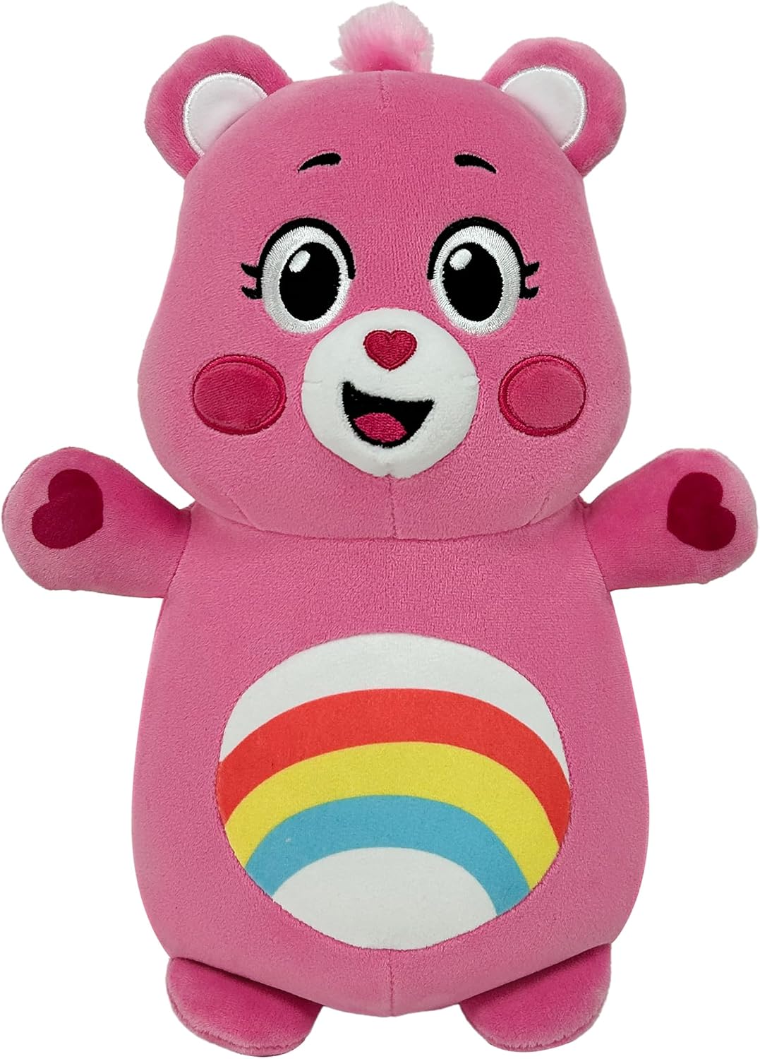 Squishmallows Original "Care Bears" 10in Cheer Bear HugMees – Ultrasoft Official Jazwares Plush (Medium-Sized)