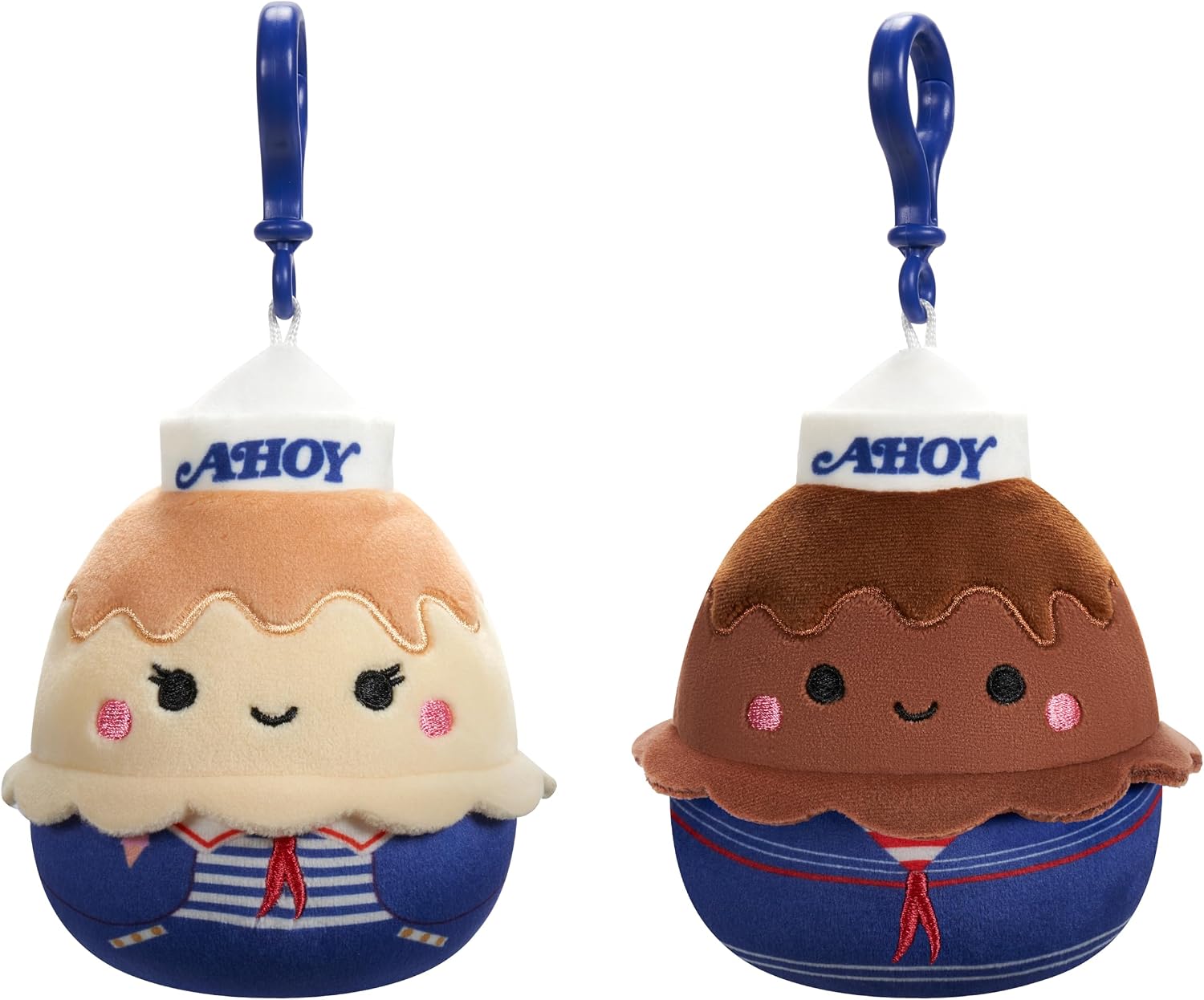 Squishmallows Original “Stranger Things” 3.5-Inch Chocolate Pudding + USS Butterscotch 2-Pack - Official Jazwares Plush (Clips)