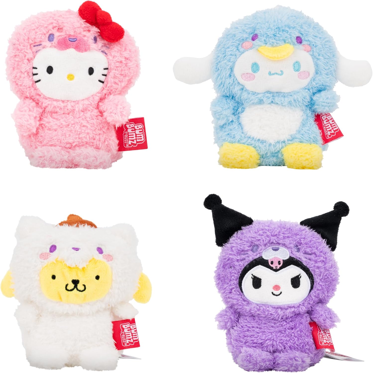 BumBumz 4.5-inch Hello Kitty and Friends IceFriendBumz Plush 4-Pack - Collectible Amazon Exclusive Toys - from the Makers of Original Squishmallows