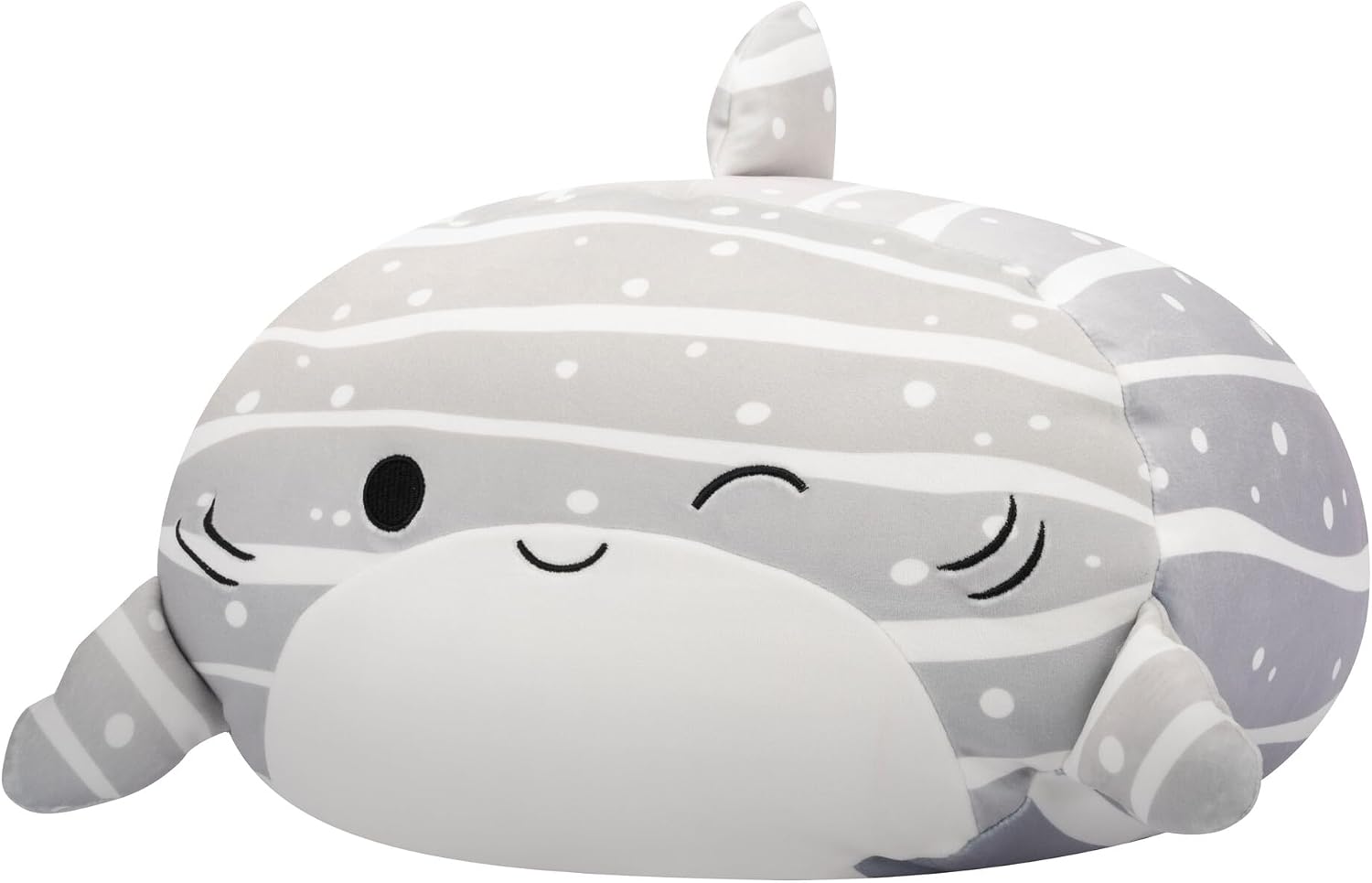 Squishmallows Original 12-Inch Sachie Grey Striped Shark Stackables - Official Jazwares Plush Grey Shark
