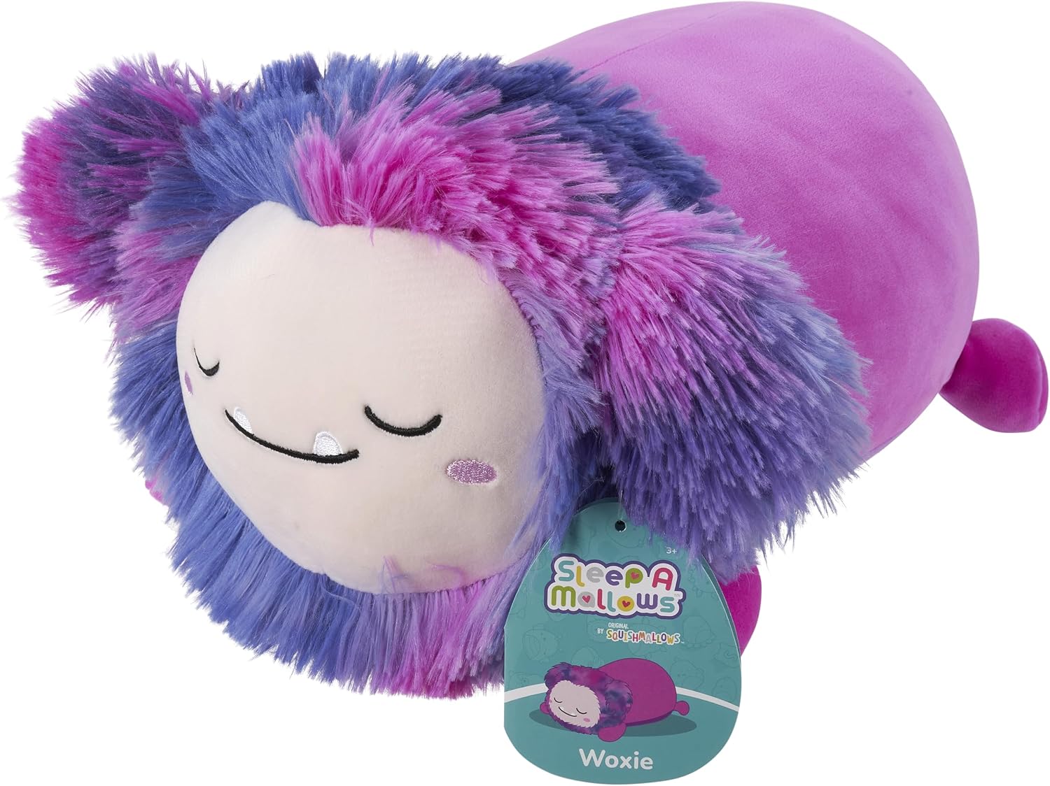 Squishmallows Original 12in Woxie the Magenta Bigfoot Sleepamallows – Official Jazwares Plush (Medium-Sized)