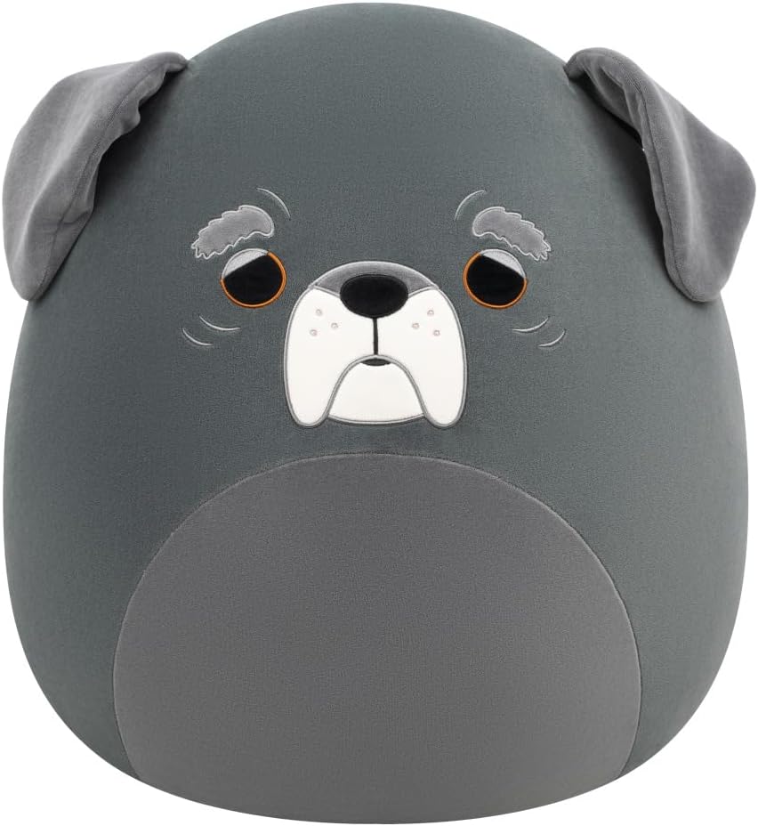 Squishmallows Original 20in Herschel The Black and Grey Senior Dog – Official Jazwares Plush (Jumbo) Black & Grey Senior Dog