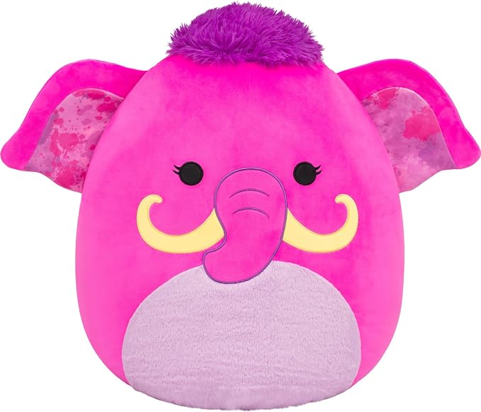 Squishmallows Original 20in Vivi the Hot Pink Wooly Mammoth – Official Jazwares Plush (Jumbo)