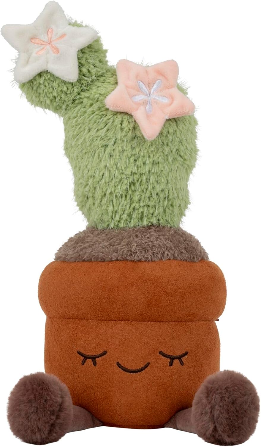 Russ Greenhouse 12" Brown Flower Cactus Plant Ultrasoft Plush Toy