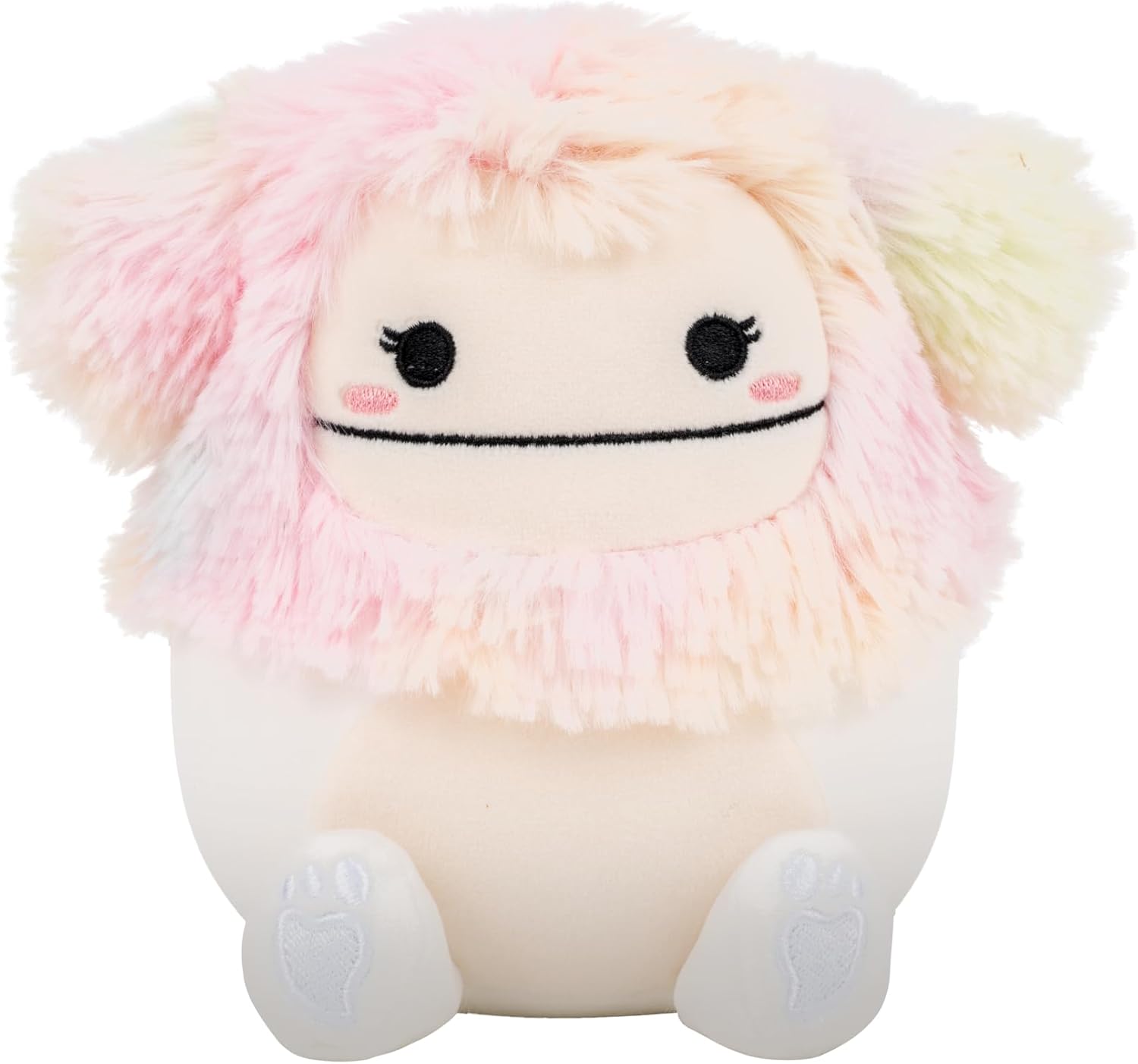 Squishmallows Original 5in Zaylee the White Bigfoot with Rainbow Mane – Official Jazwares Plush (Little)