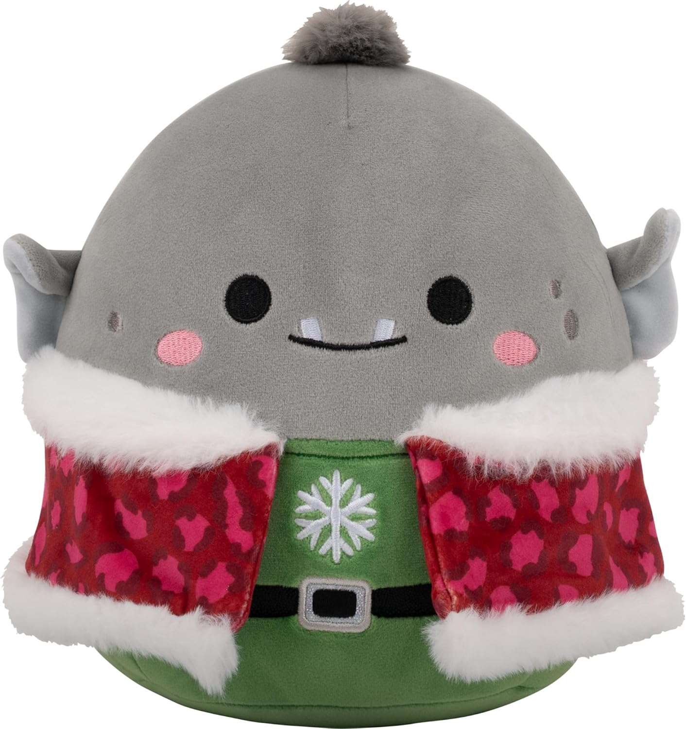 Squishmallows Original 8in Booga the Grey Ogre in Winter Outfit