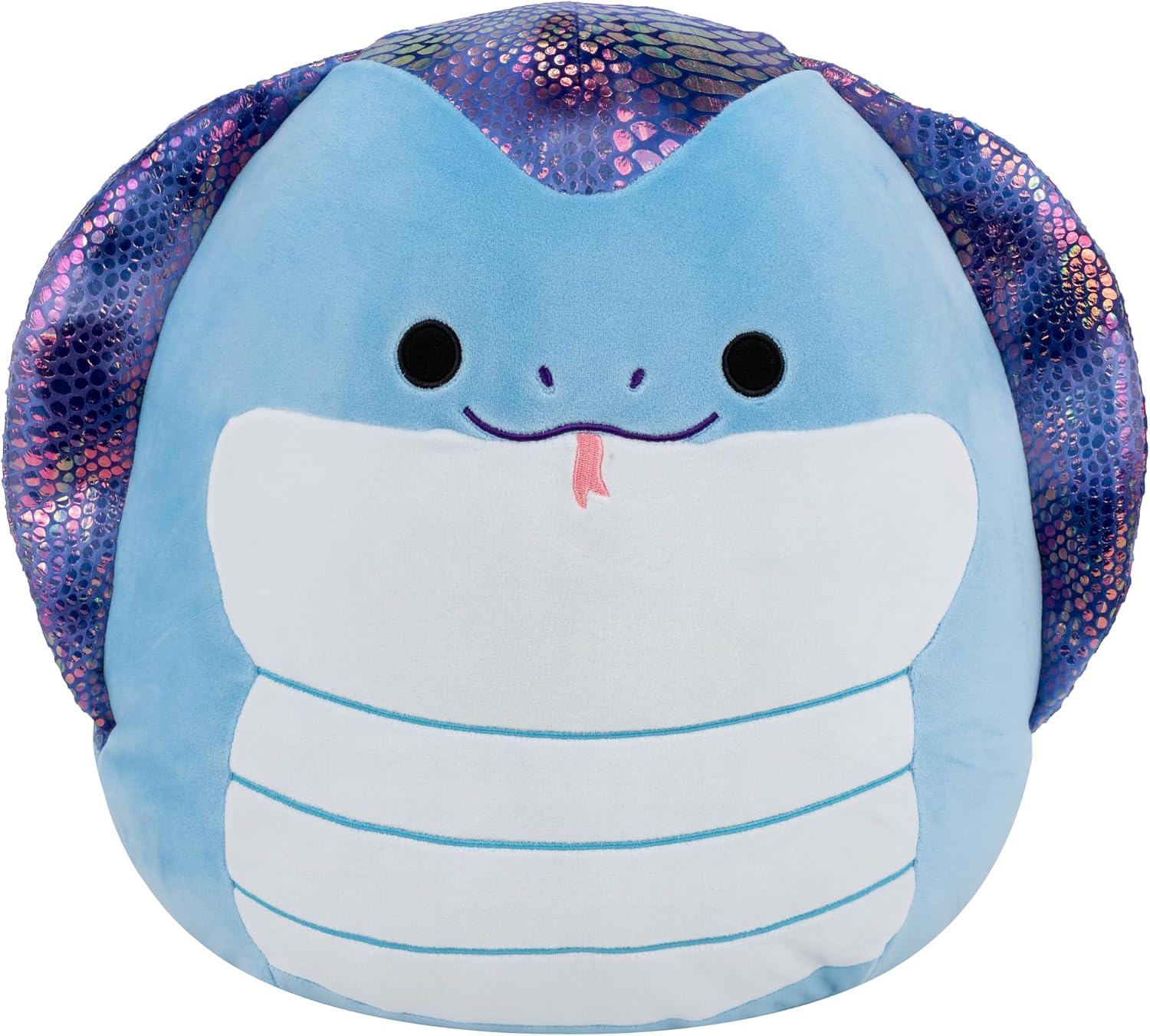 Squishmallows Original 14in Suzmac the Blue Cobra with Iridescent Scale Back – Official Jazwares Plush (Large)