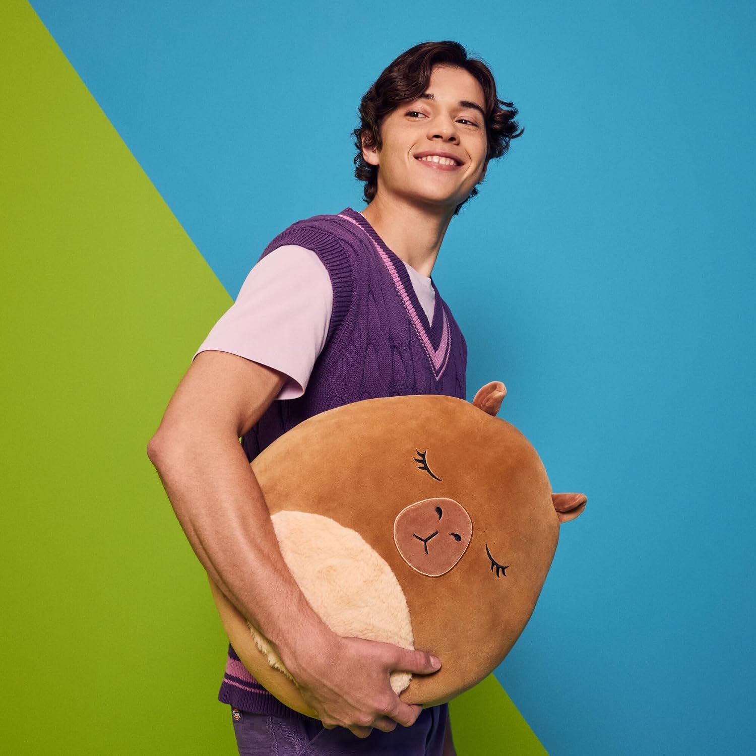 Squishmallows Original 14-Inch Lijjian Brown Capybara - Official Jazwares Large Plush